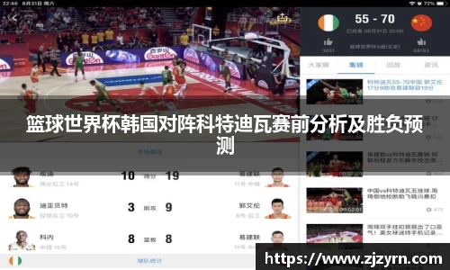 篮球世界杯韩国对阵科特迪瓦赛前分析及胜负预测